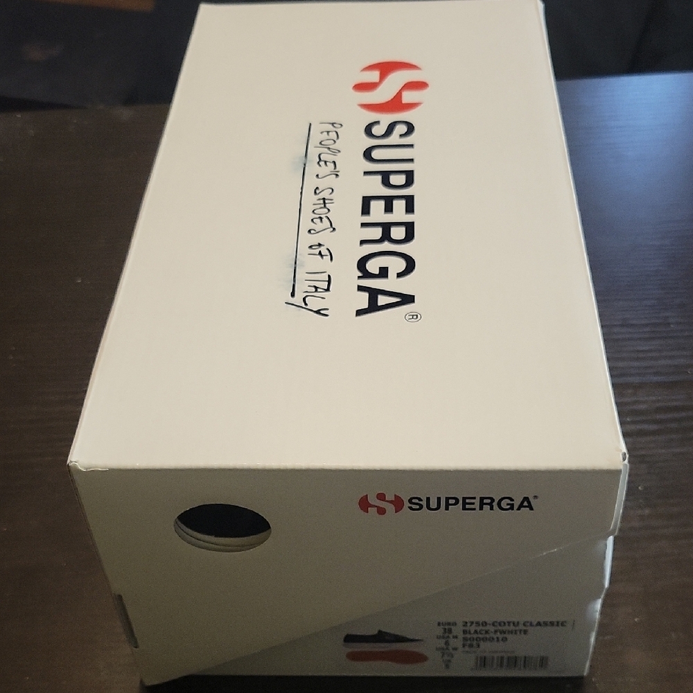 Superga 2750 Cotu Sneakers - Black and White Mens 6 Womens 7.5 NWT & BOX - Picture 10 of 10